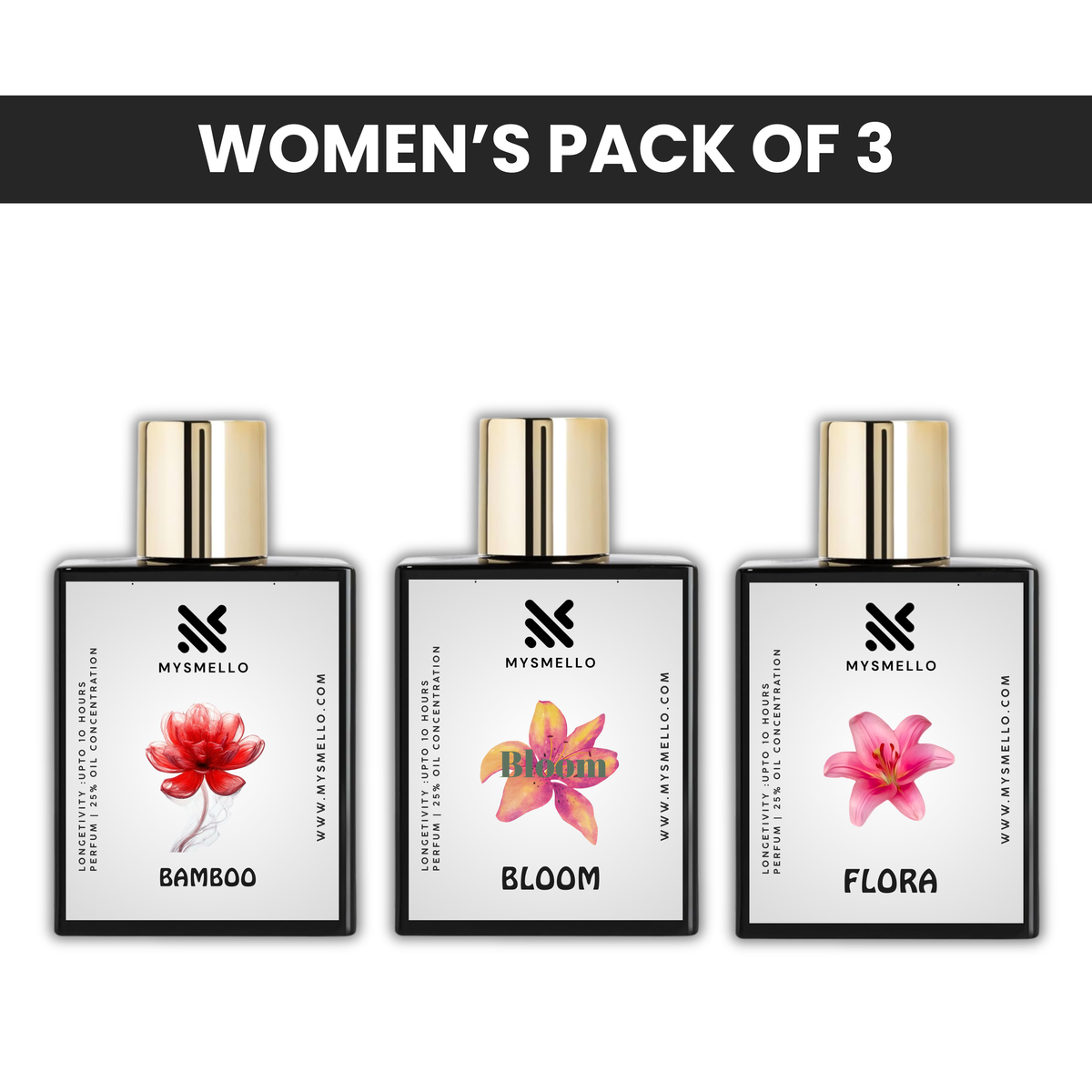 Mysmello pack of 3: Mysmello Bamboo, Mysmello Bloom, Mysmello Flora